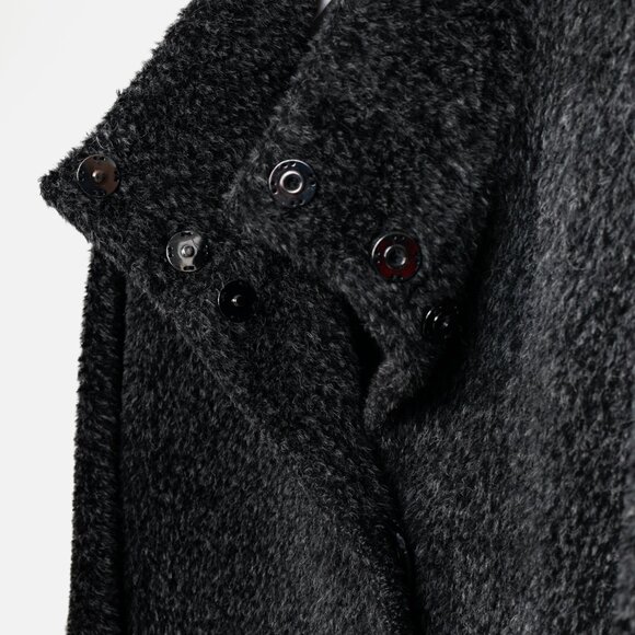 Max Mara Studio Grey Alpaca Coat - Picture 8 of 10